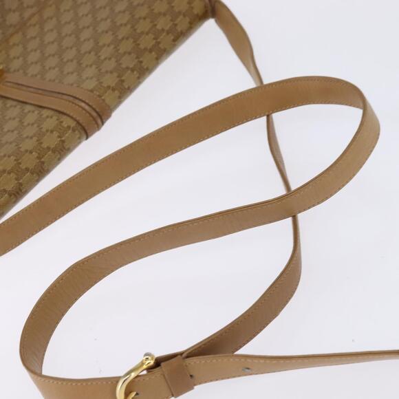 CELINE Macadam Canvas Shoulder Bag Pvc Beige Gold - Picture 7 of 13